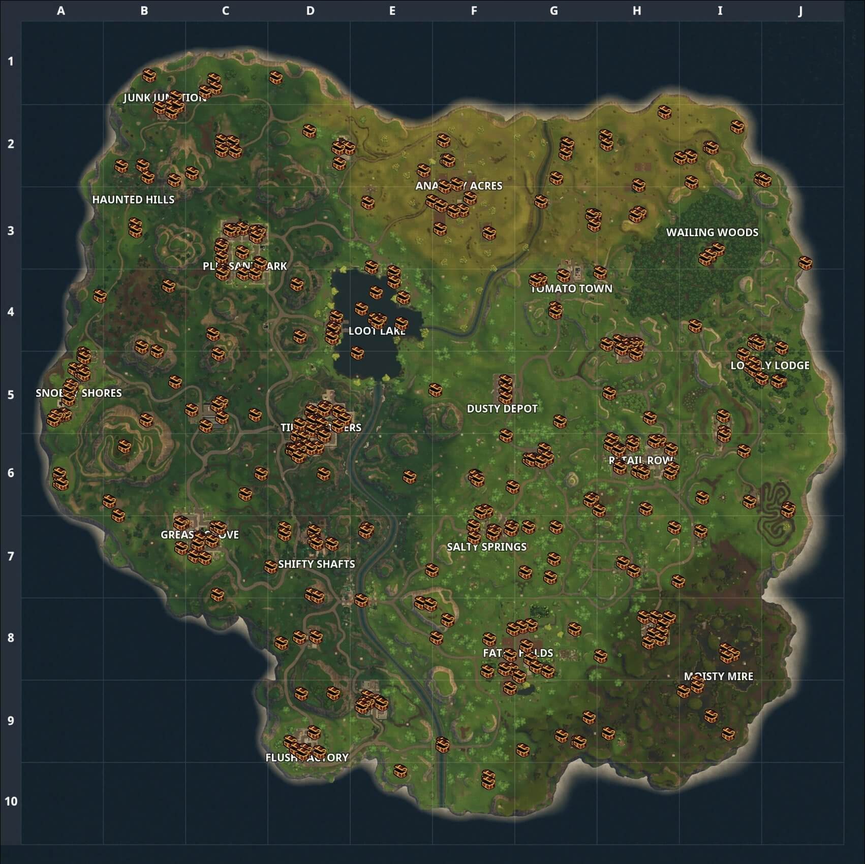 Chest Locations on New Map