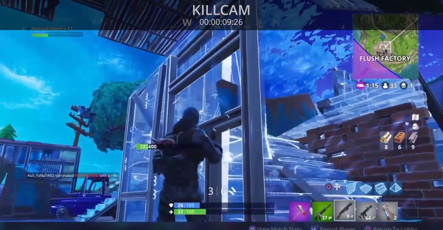 Killcam Concept for Fortnite Battle Royale