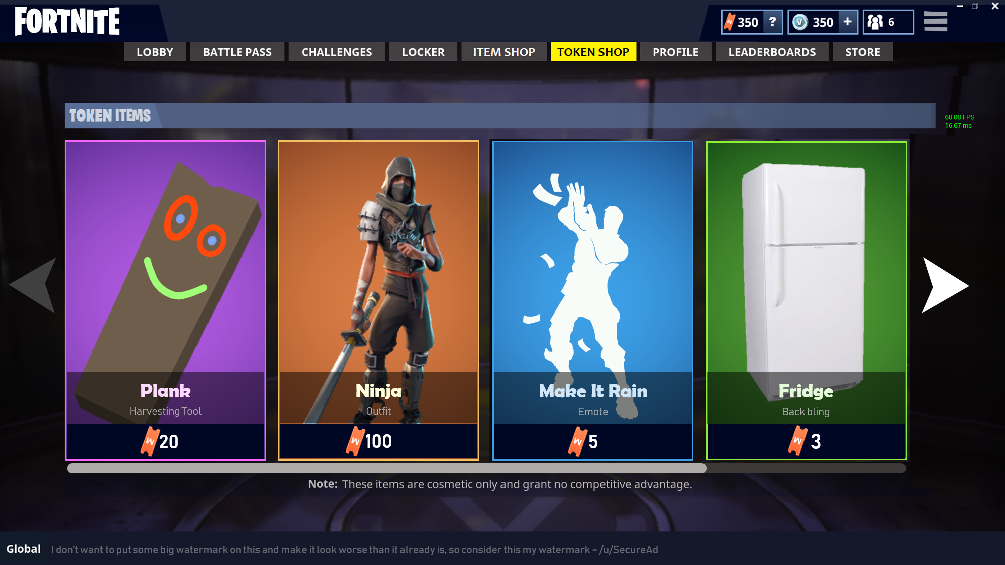 Tokens for Winning Concept