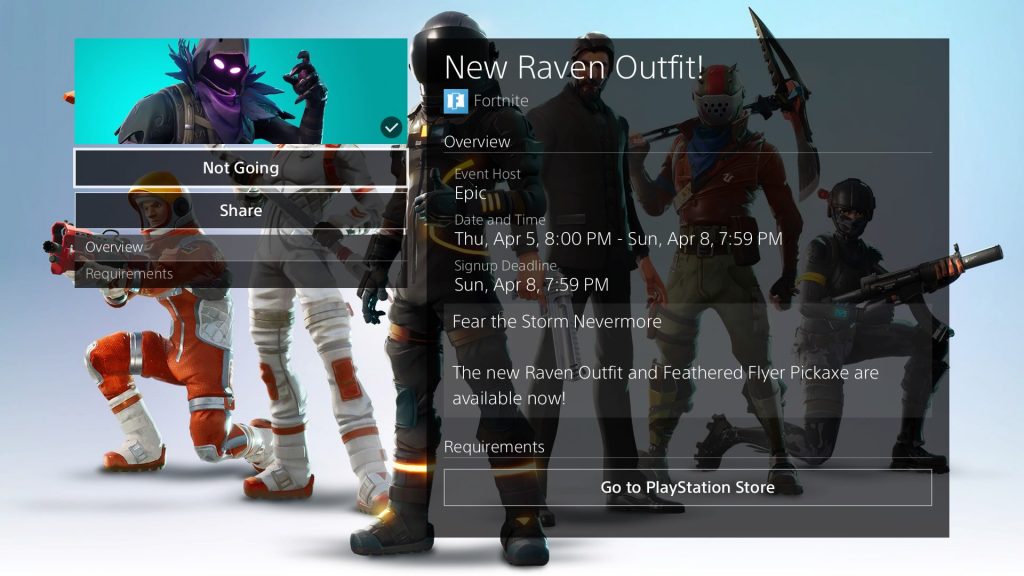 Fortnite Skins Raven Skin and feathered flyer glider