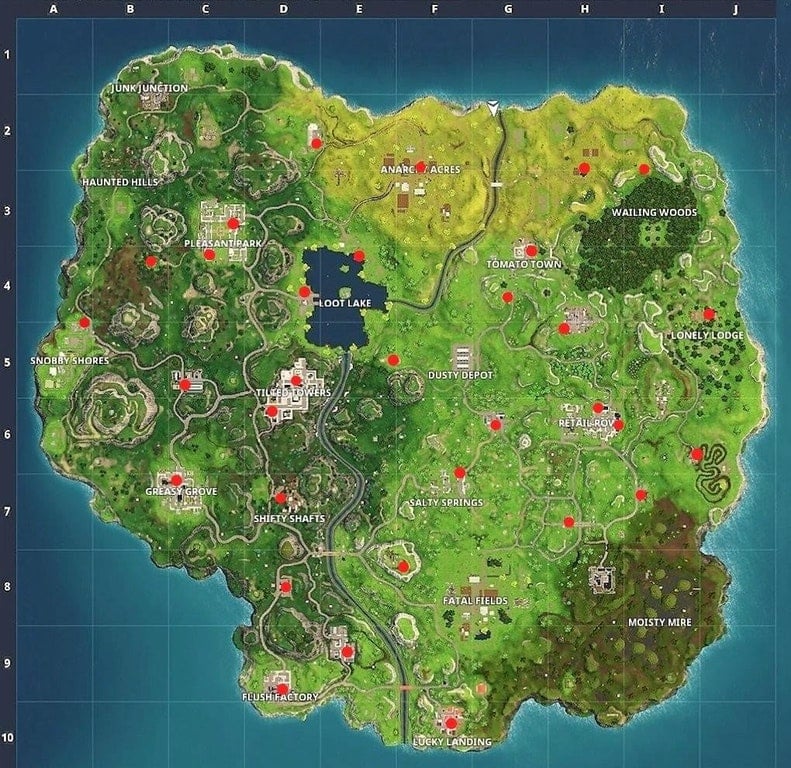 Fortnite Battle Royale Vending Machine Locations