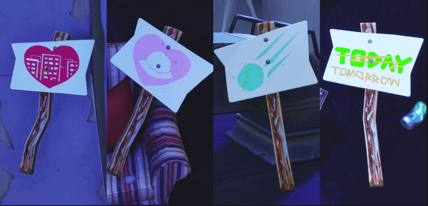 signs in fortnite comet