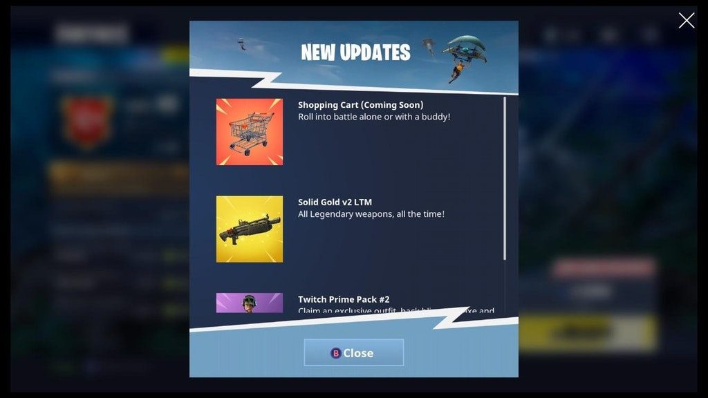 Fortnite Battle Royale Shopping Carts