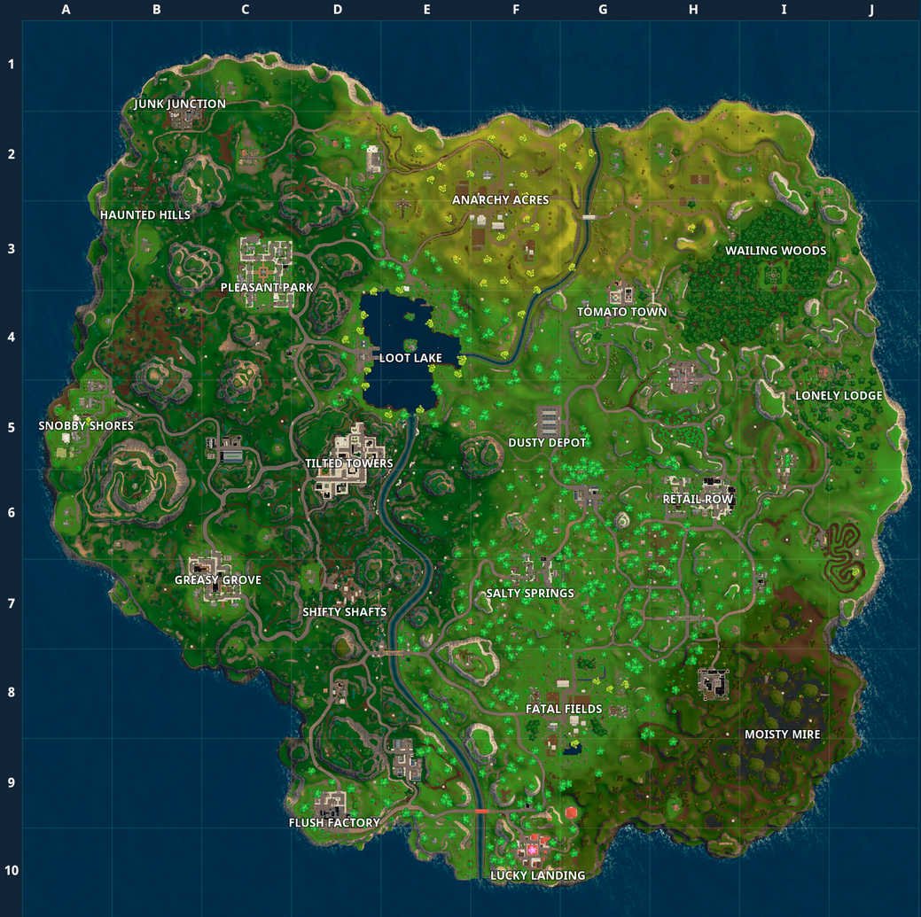 Fortnite Map Season 2 Version two v.2.0