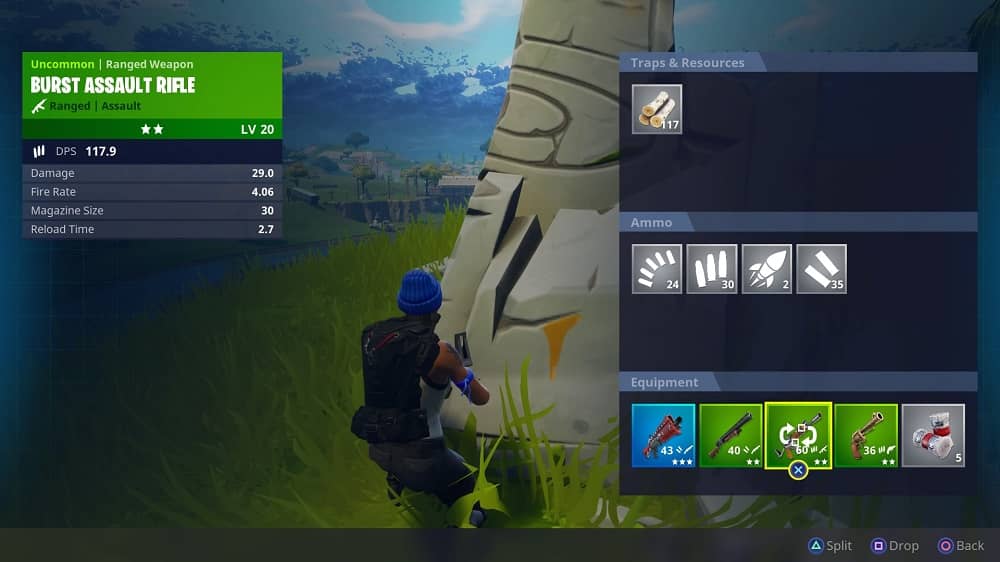 Fortnite Battle Royale Inventory