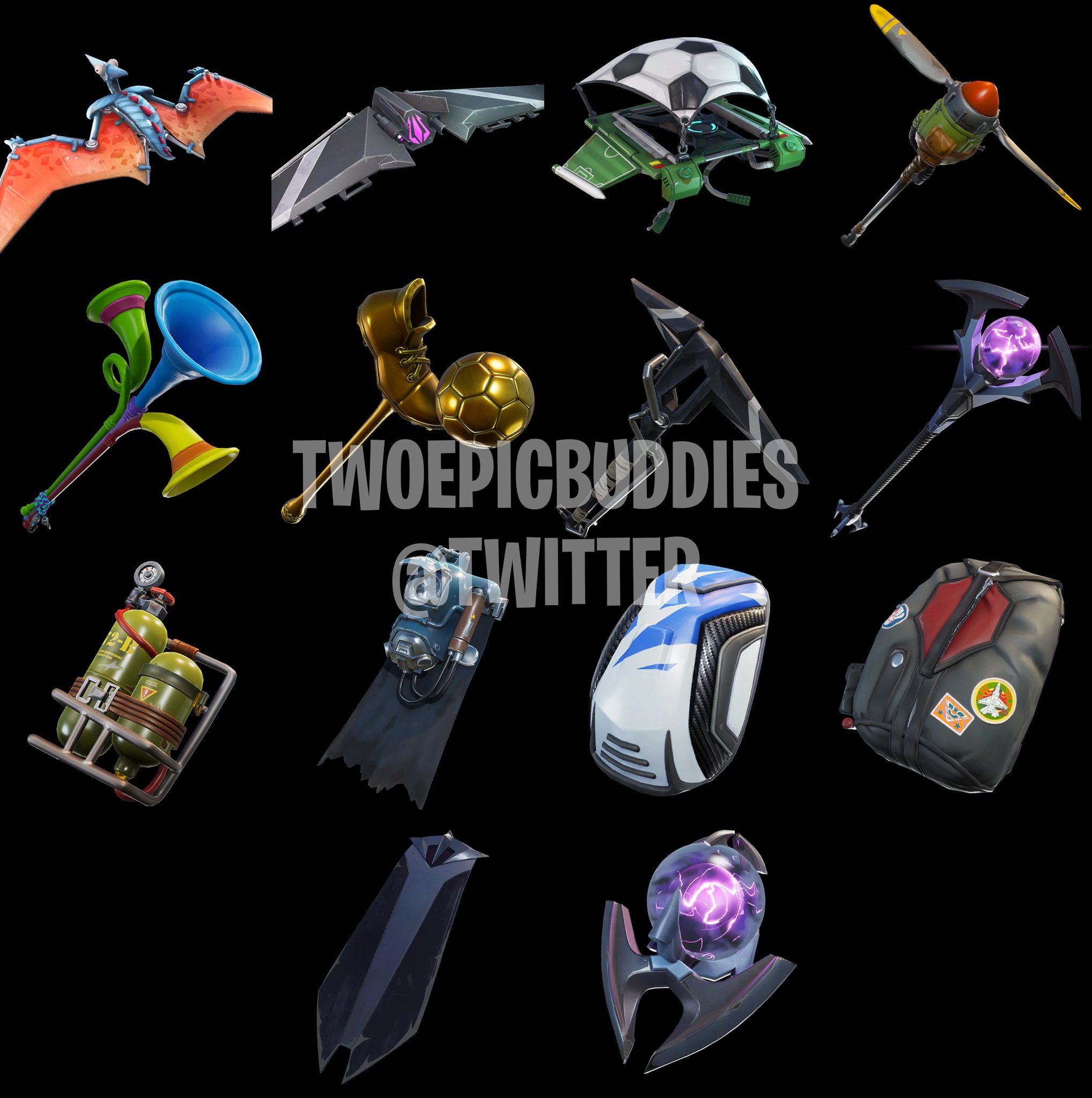 Leaked Backblings, Gliders & Pickaxes Coming to Fortnite Battle Royale
