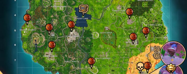 Cheat Sheet Map for Fortnite Battle Royale Season 5, Week 2 Challenges
