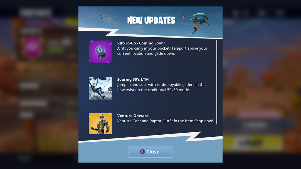 Rift to go Fortnite