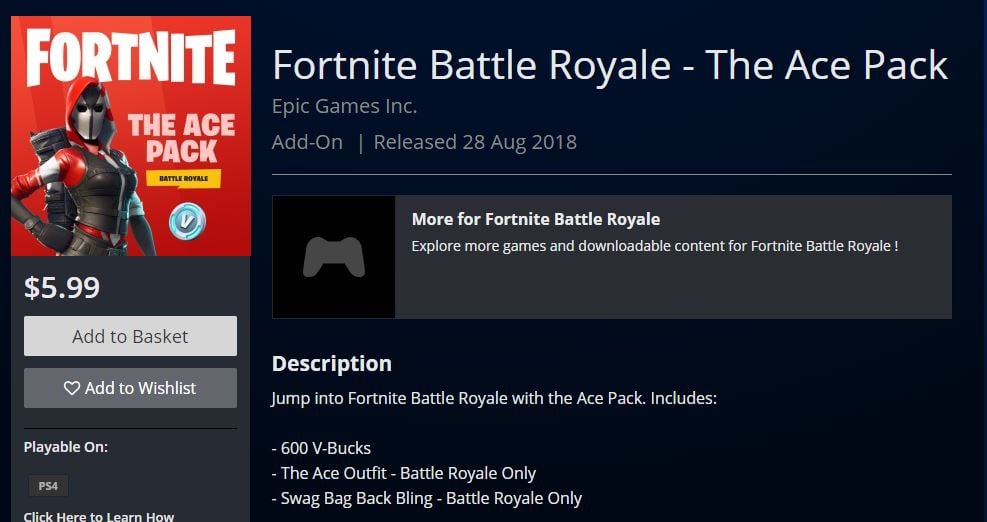 The Ace Pack Fortnite Battle Royale