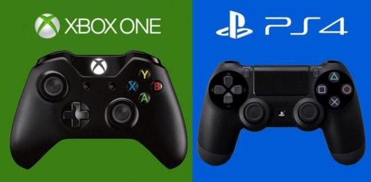 Xbox one and PS4 controllers