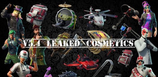 v5.4 leaked skins cosmetics fortnite