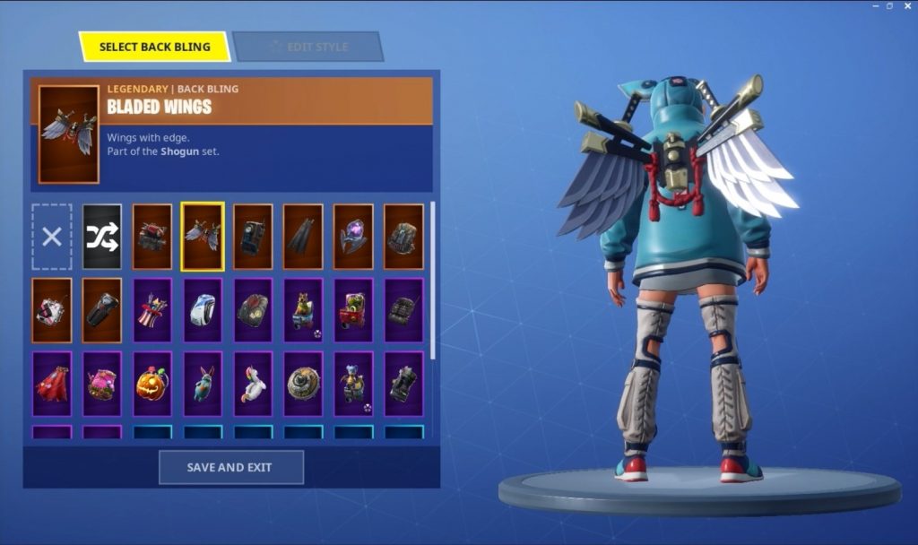 Bladed Wings Back Bling Fortnite