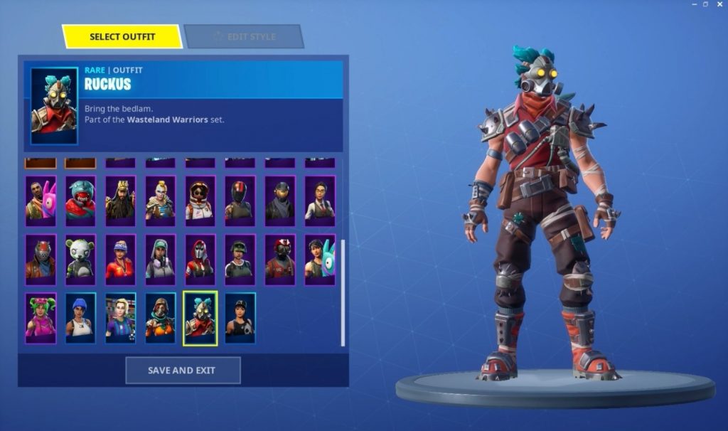 Ruckus Fortnite Skin In Game