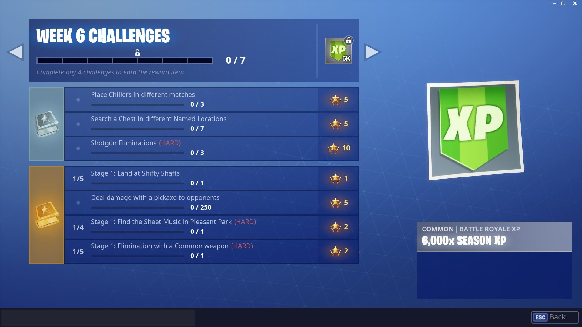 Season 6 week 6 challenges fortnite