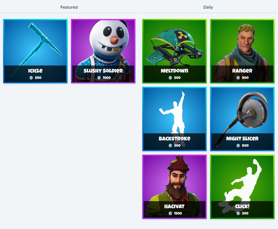 Fortnite Item Shop 15th December