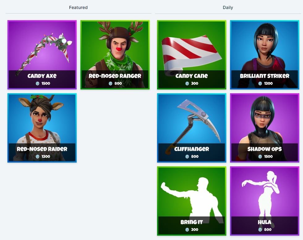 Fortnite Item Shop - 19th December