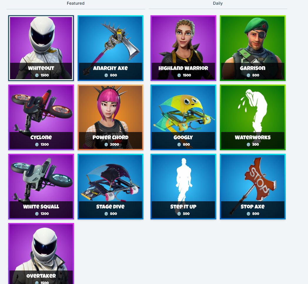 Fortnite Item shop 13th December all skins
