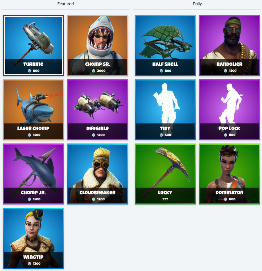 Fortnite Item shop all fortnite skins 12th December