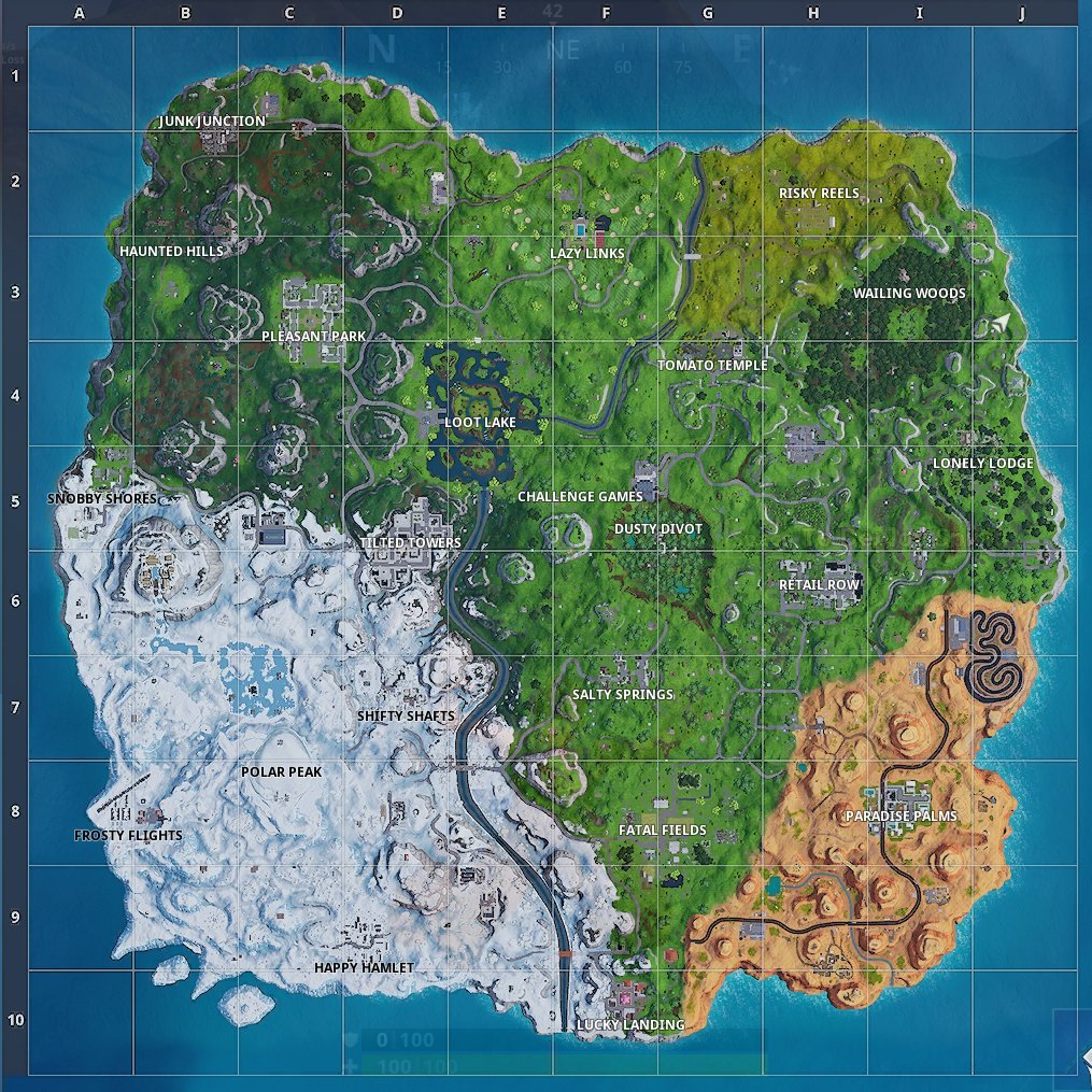 Fortnite Map Season 7 Location Names
