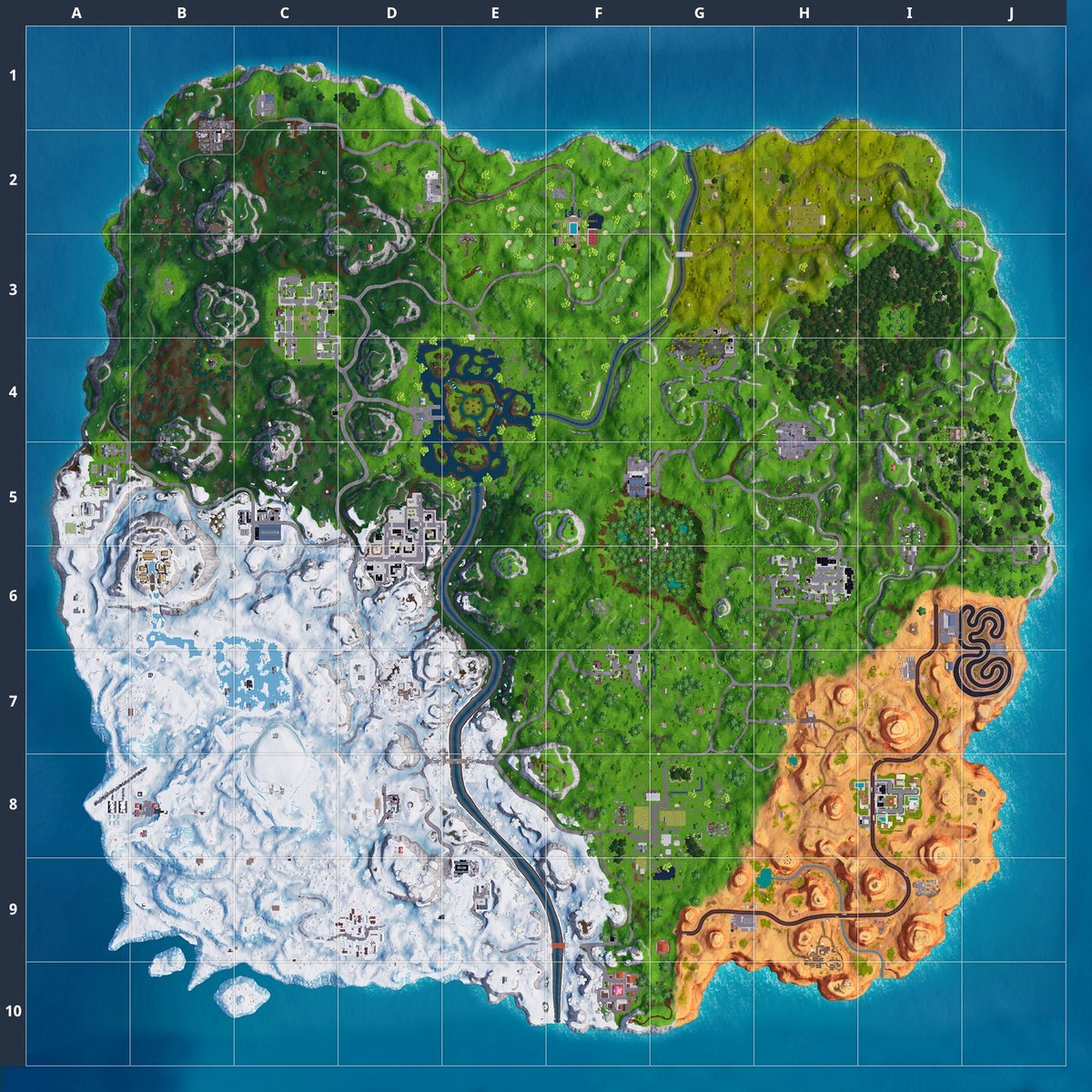 Fortnite Season 7 Map High Definition