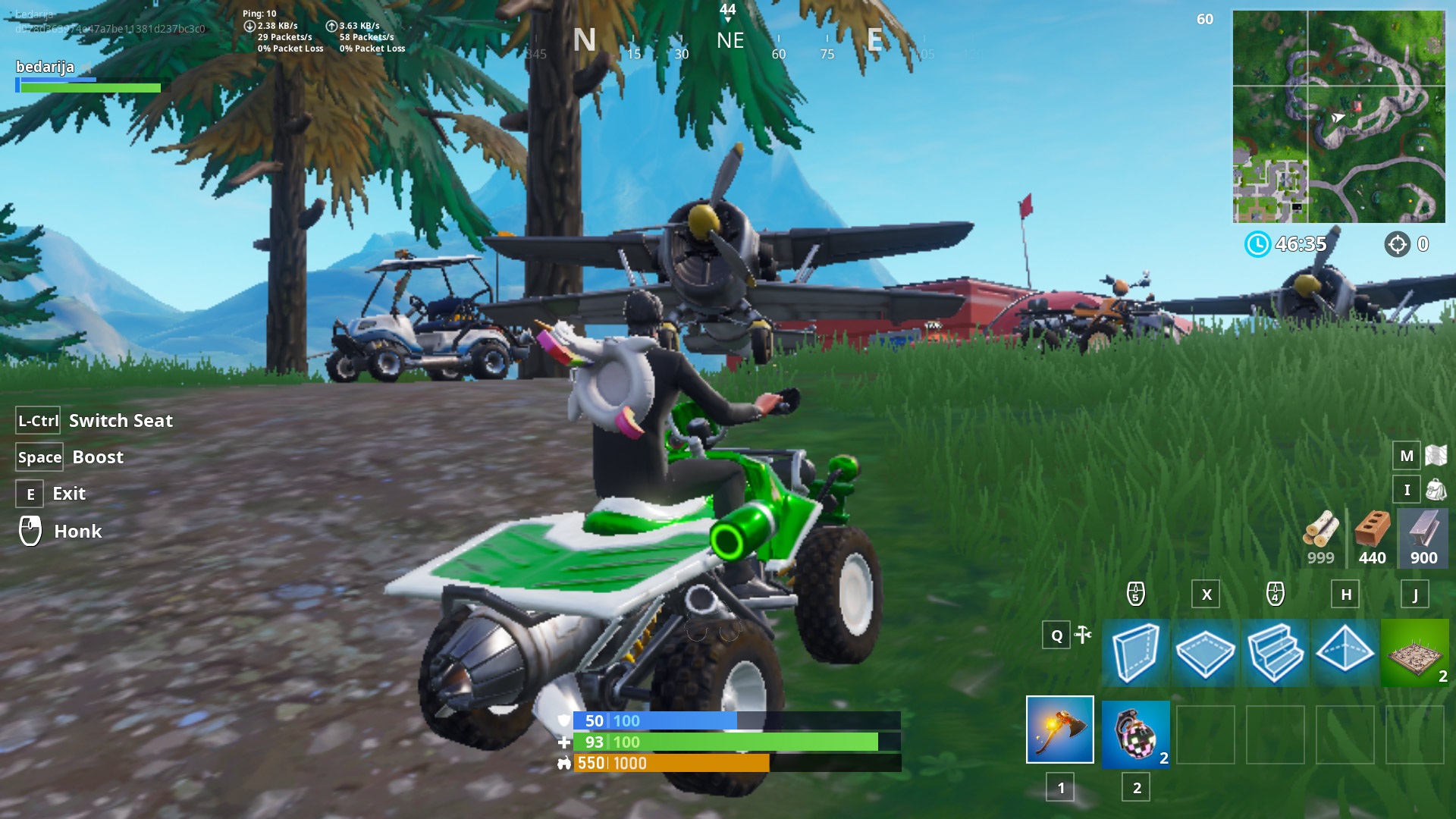 HUD Health Bar for Fortnite Vehicles