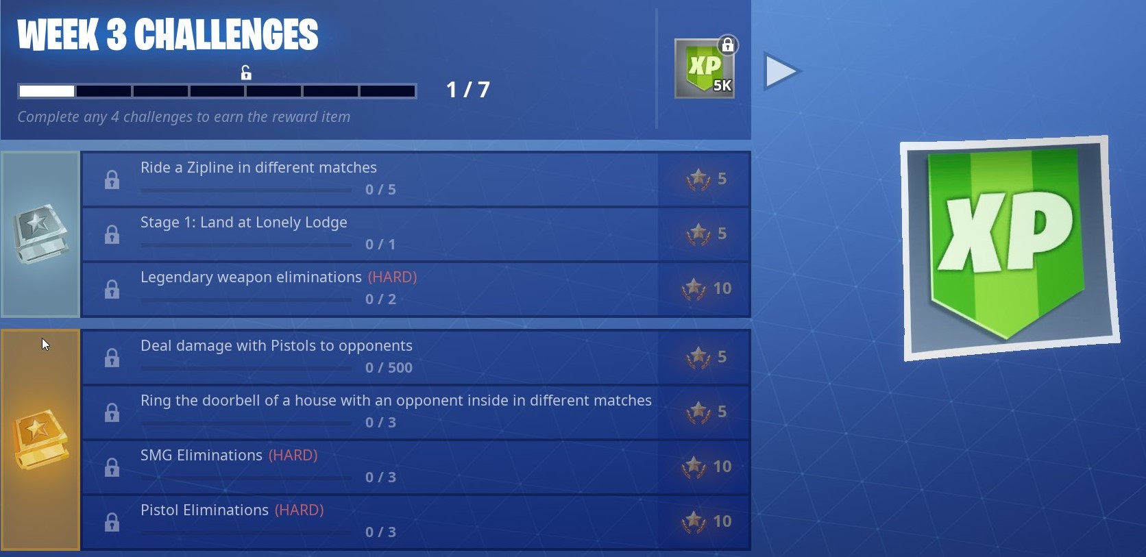 Fortnite Challenges - Season 7 week 3