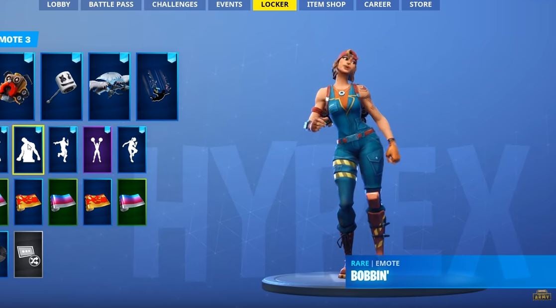 Fortnite In-game skin footage