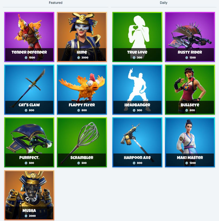 Fortnite Item Shop - 10th January