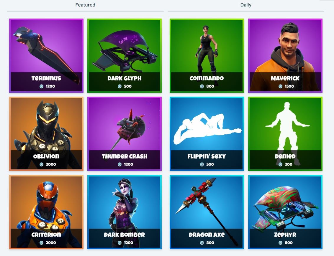 Fortnite Item Shop 8th January 2018