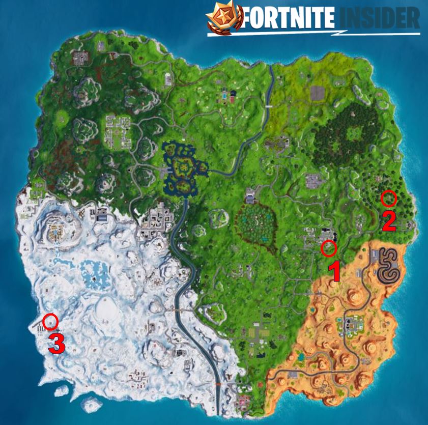 Fortnite Season 7, Week 5 Dance on Top of Challenge Locations