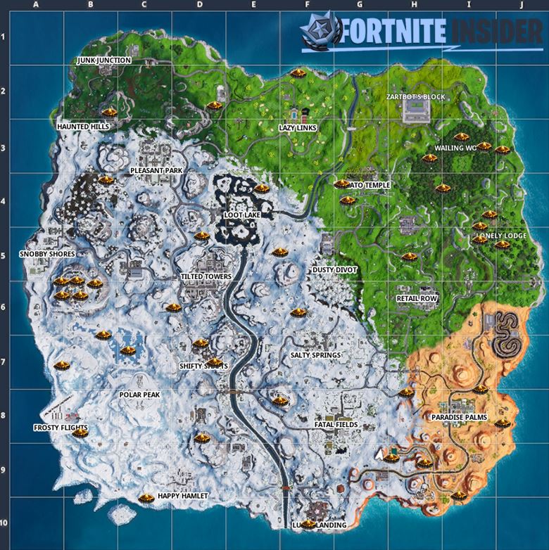 All Fortnite Environmental Campfire Locations