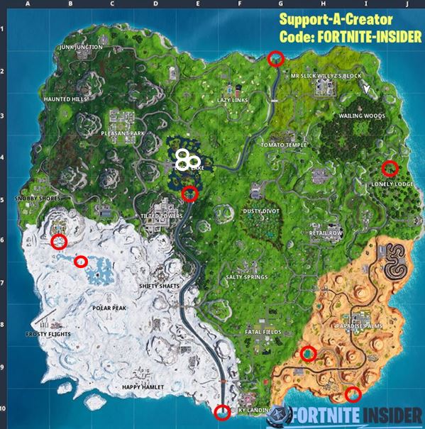All Fortnite Waterfall Locations - Visit different waterfalls Overtime Challenge