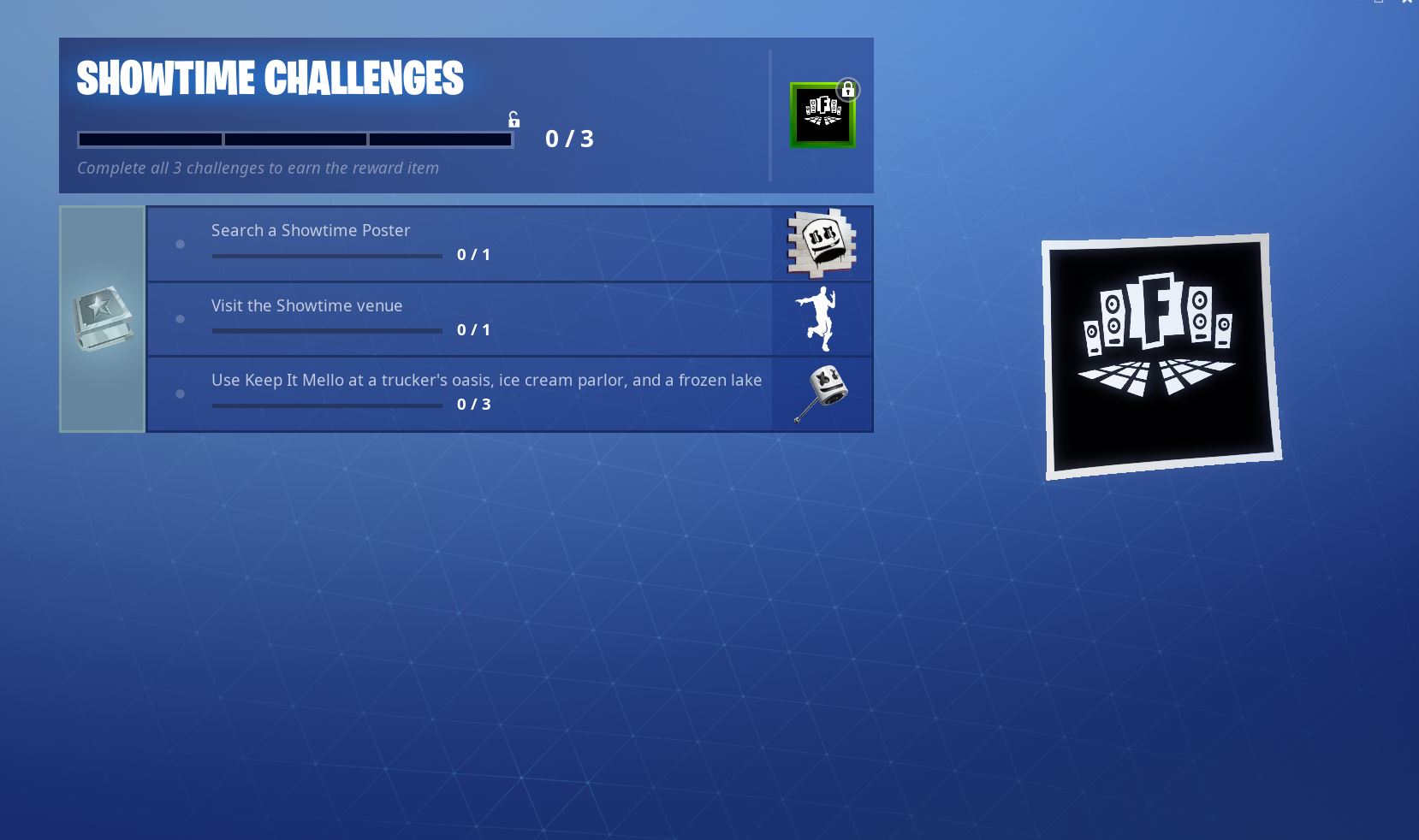 Fortnite Showtime challenges and rewards