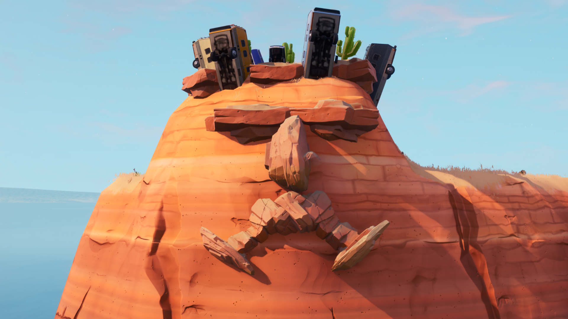 Fortnite Challenge: Visit a giant face in the desert, the jungle and the snow location
