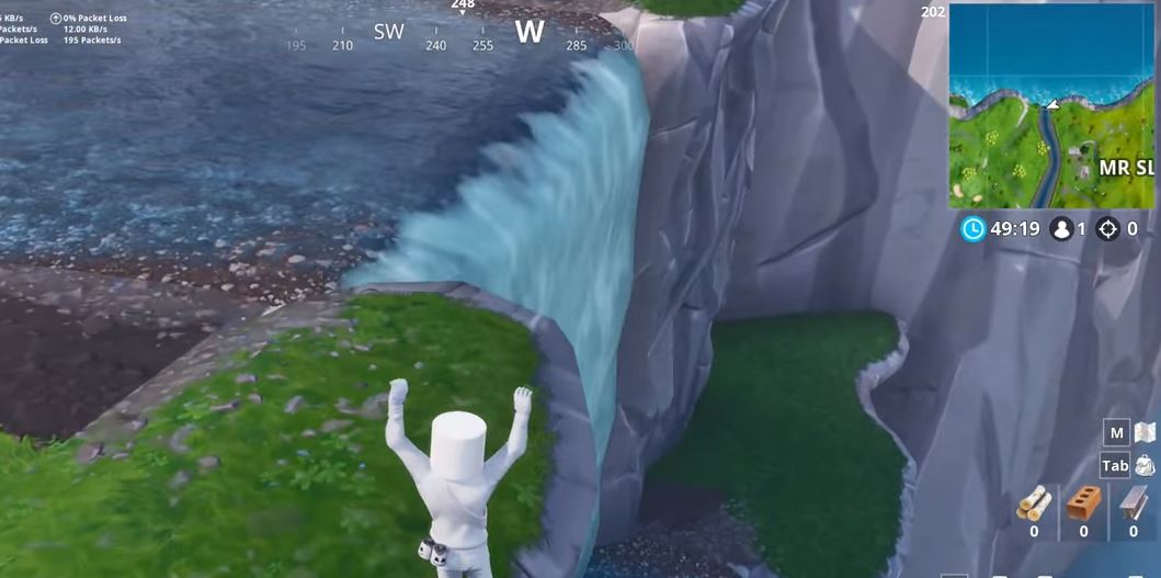 North East of Lazy Links Waterfall