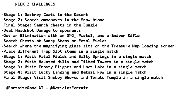 Fortnite Challenges for Season 8, Week 3 Leaked
