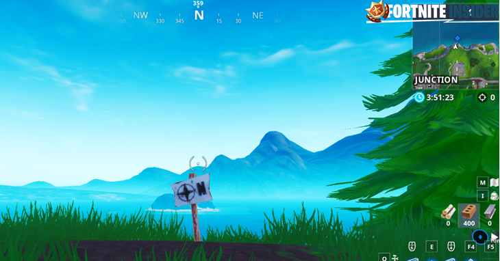 Fortnite Furthest north point of the island
