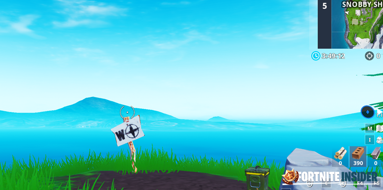 Fortnite Furthest west point of the island