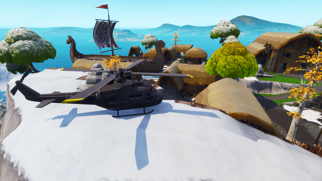 Helicopter At Viking Village
