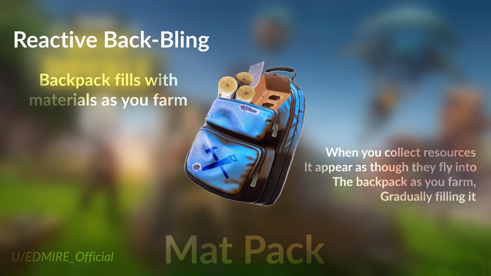 Fortnite MatPack Back Bling Concept