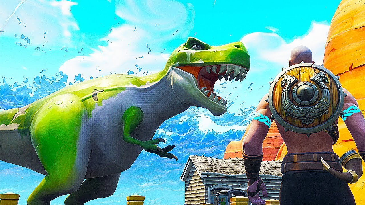 Fortnite three dinosaurs