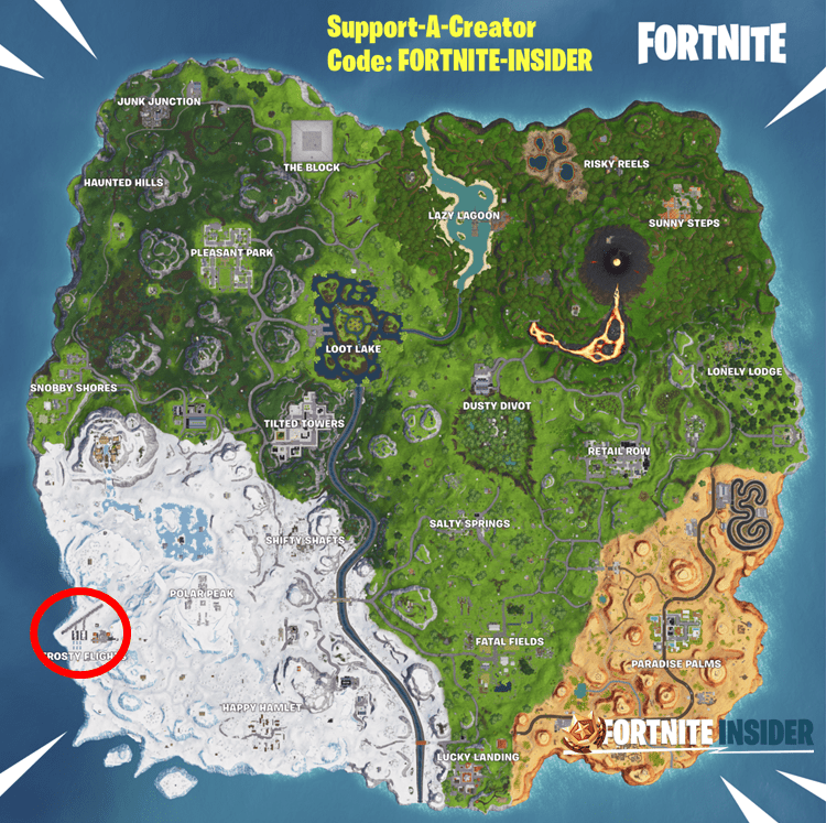 Search the X on the treasure map signpost in Paradise Palms Map Location-min