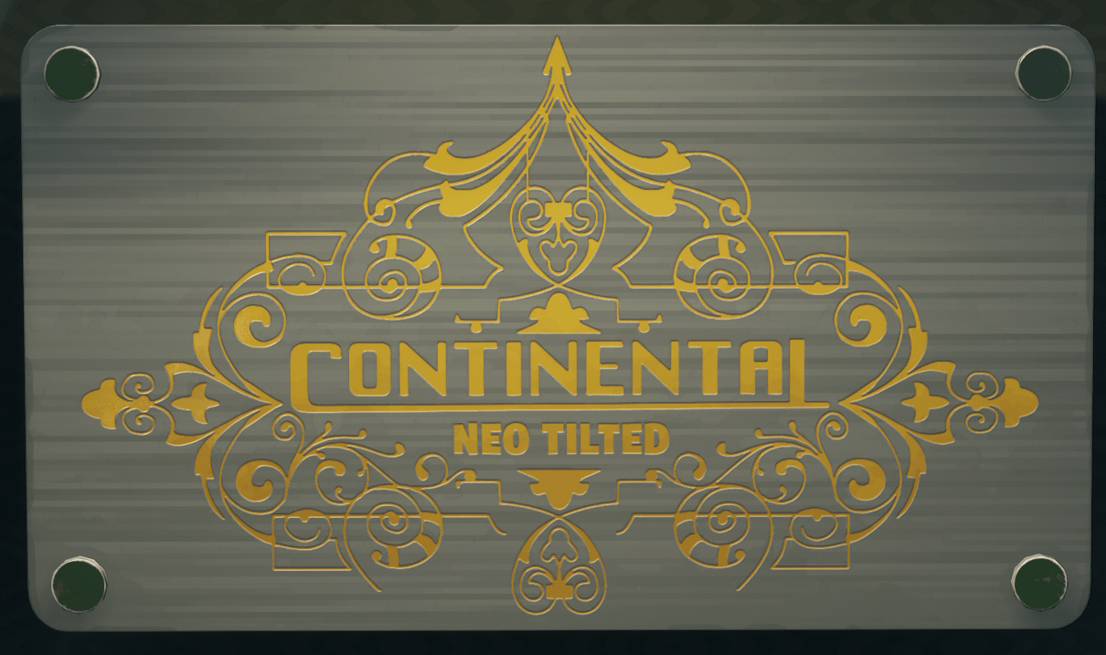 Continental Sign in Neo Tilted
