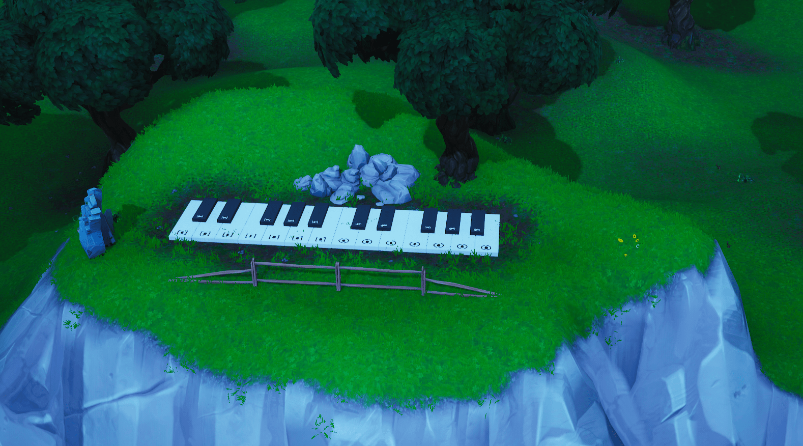 Fortnite Big Piano Challenge Map Location in-game