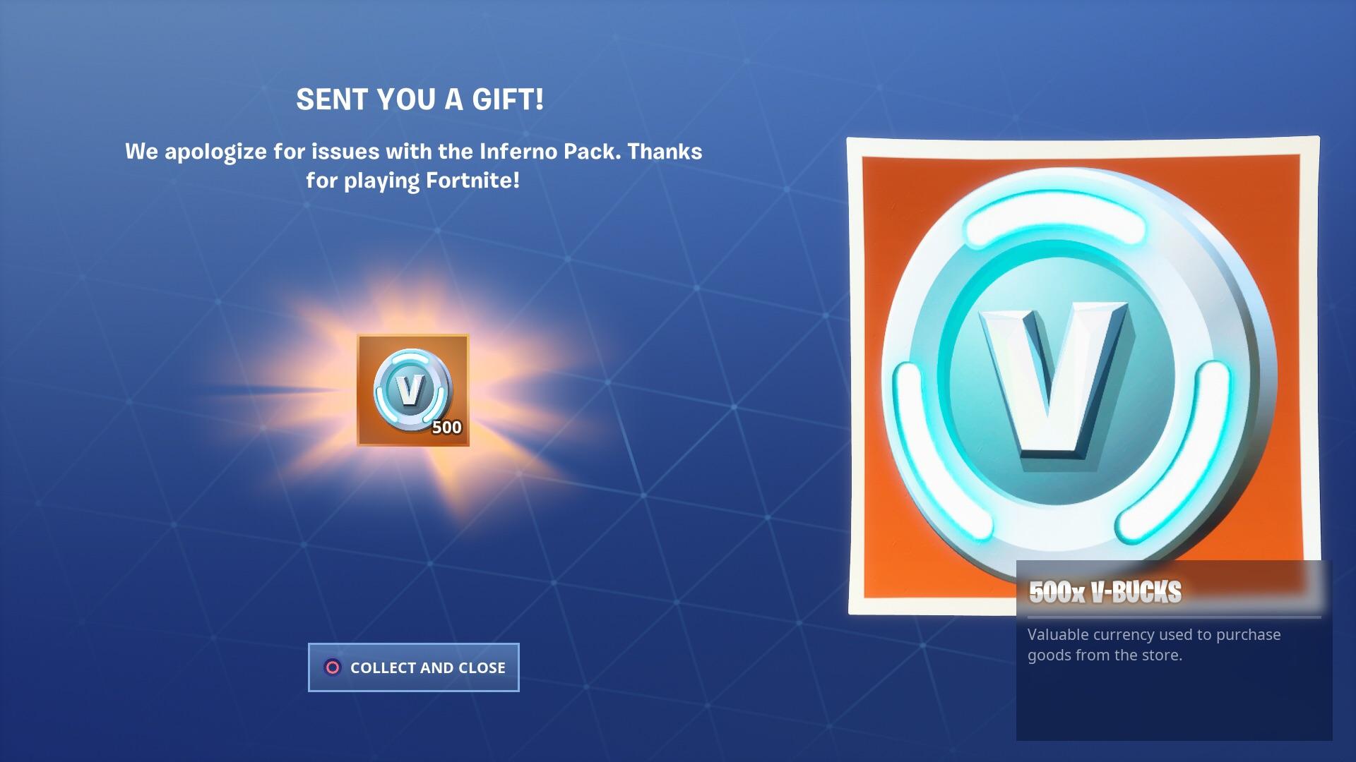 Fortnite Inferno Compensation