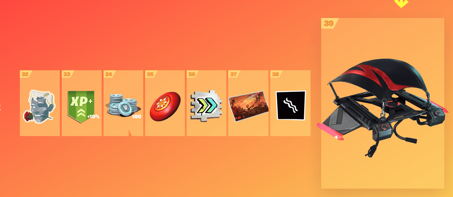 Fortnite Season 9 Battle Pass Rewards - Tier 32-39