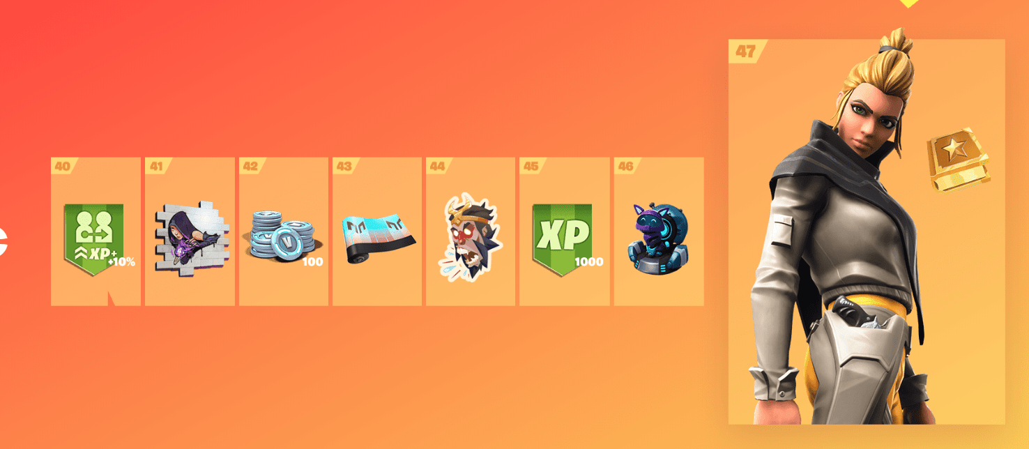 Fortnite Season 9 Battle Pass Rewards - Tier 40-47