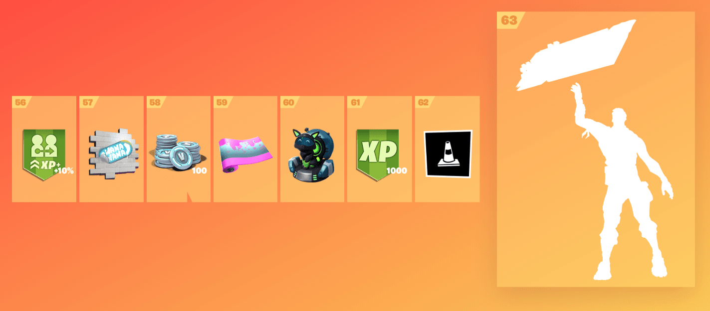 Fortnite Season 9 Battle Pass Rewards - Tier 56-63