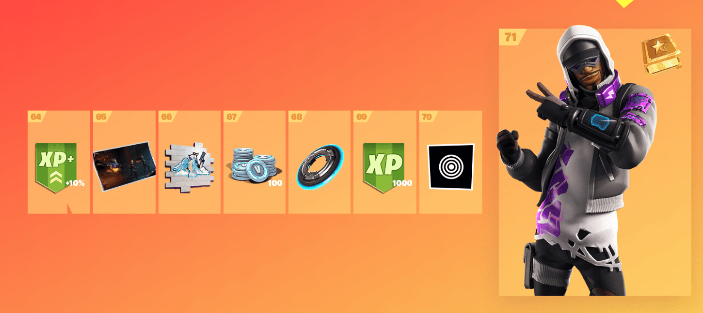Fortnite Season 9 Battle Pass Rewards - Tier 64-71
