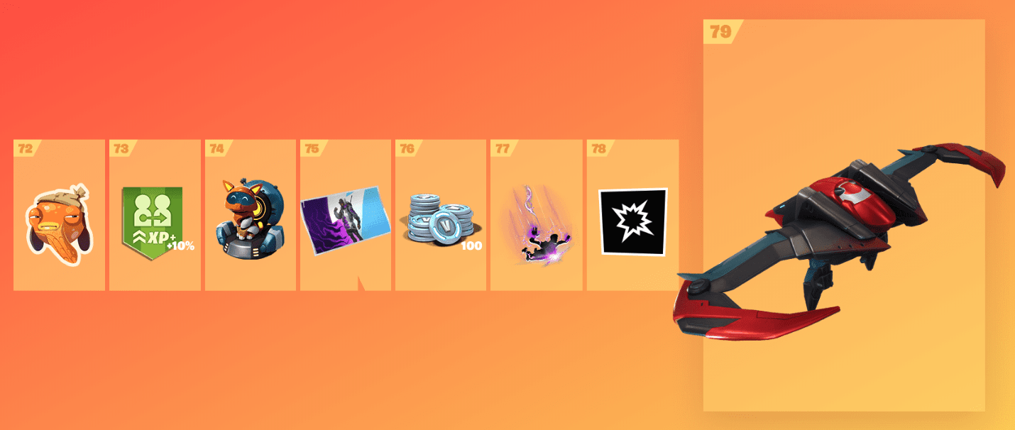 Fortnite Season 9 Battle Pass Rewards - Tier 72-79